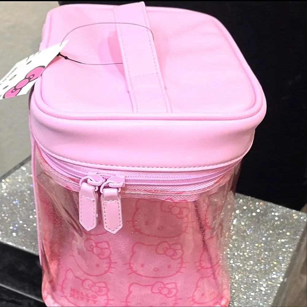 Hello‎ Kitty Logo Glitter Infused Cosmetic Bag